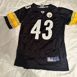 Reebok Black NFL Players Jersey large 14-16 kids palamalu Steelers